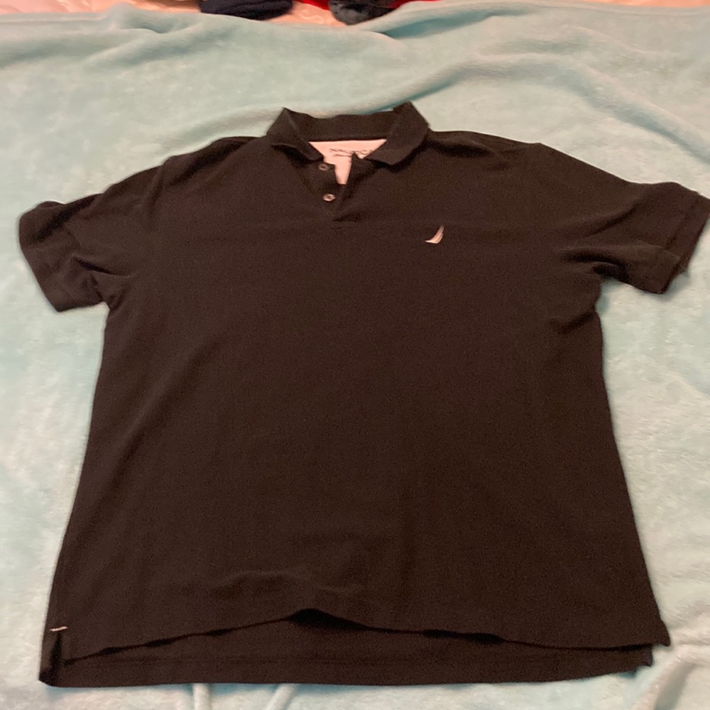Men’s black Nautical polo XL